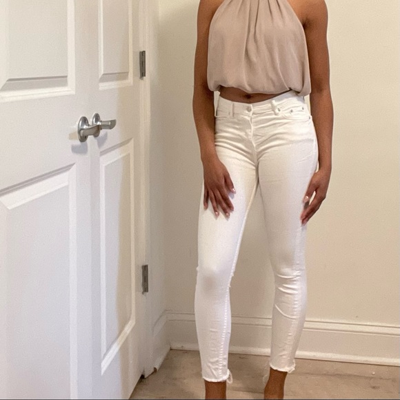 White Denim Pants - Picture 1 of 2